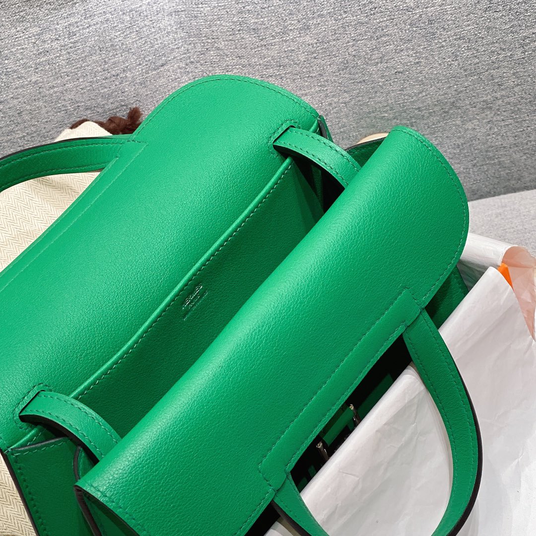 에르메스 미니 할잔백 베르트베르티고 은장 스위프트